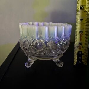 Elegant Clear Glass Footed Bowl